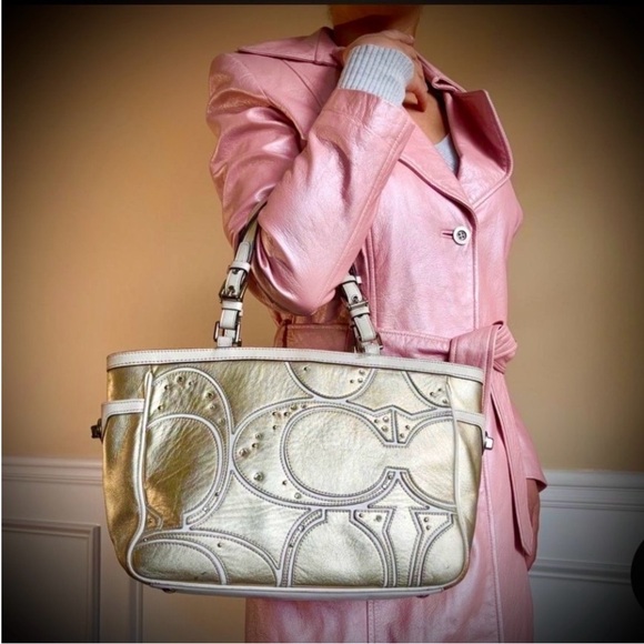 Coach Gold Rhinestone Tote - Picture 6 of 8